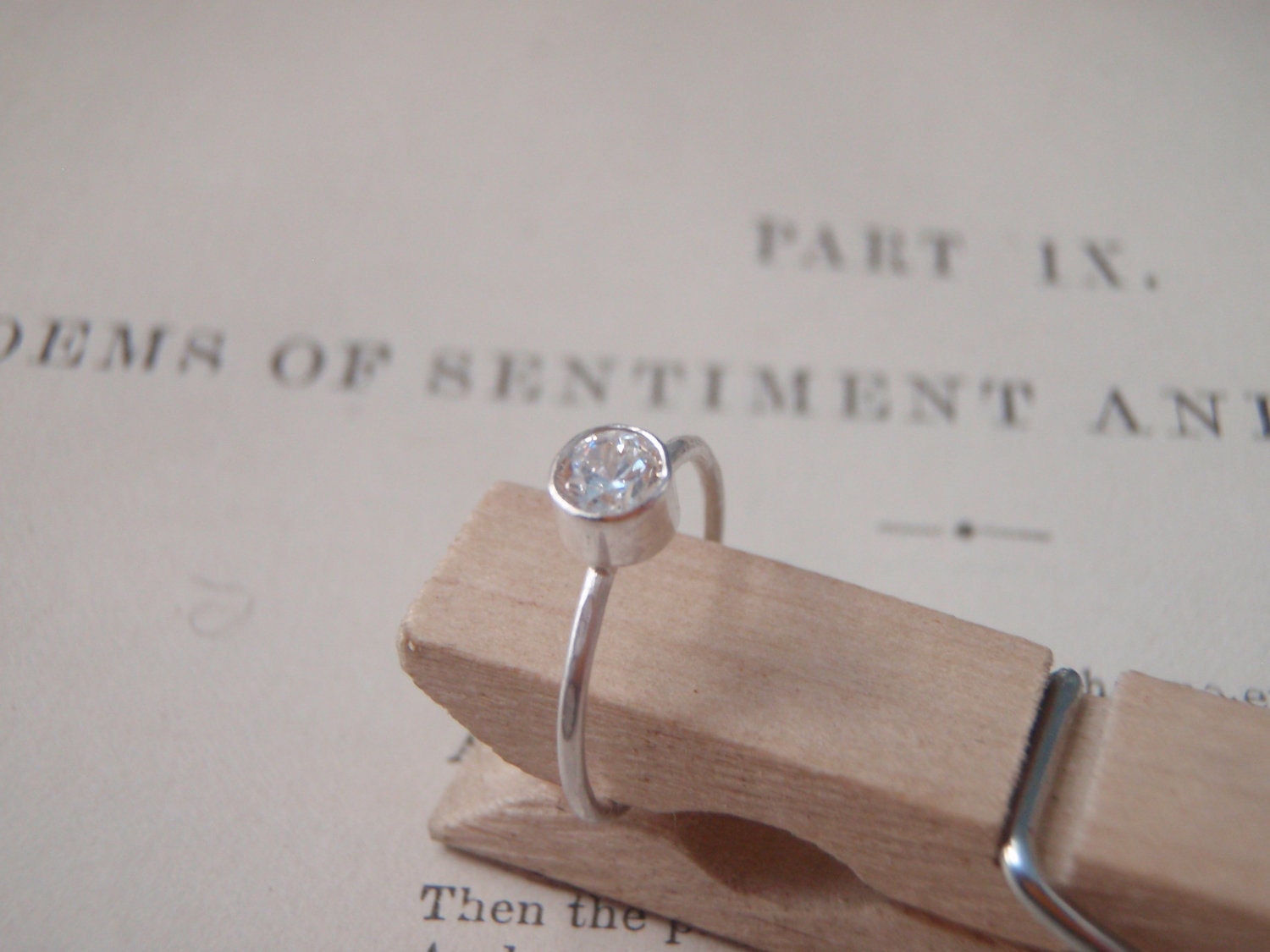 Little Girls Birthstone Ring sterling silver by leahsdesigns