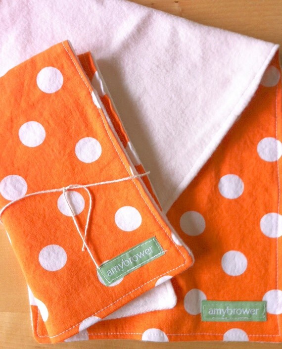 SALE Burp Cloths Bamboo & Organic Cotton Burp by AmyBrowerDesigns