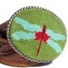 CLEARANCE Needlepoint Green Dragonfly Belt Buckle