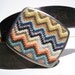 NEW Needlepoint Boho Zig Zag Belt Buckle
