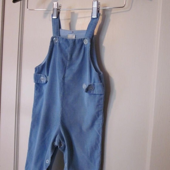 Corduroy Baby Blue Overalls 12M by cnstark on Etsy