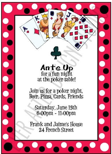 Poker Party Invitation Template 6