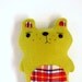 handmade plush green bear, Louie Lime
