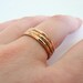 Three Hammered Gold Stacking Rings made to order in your size