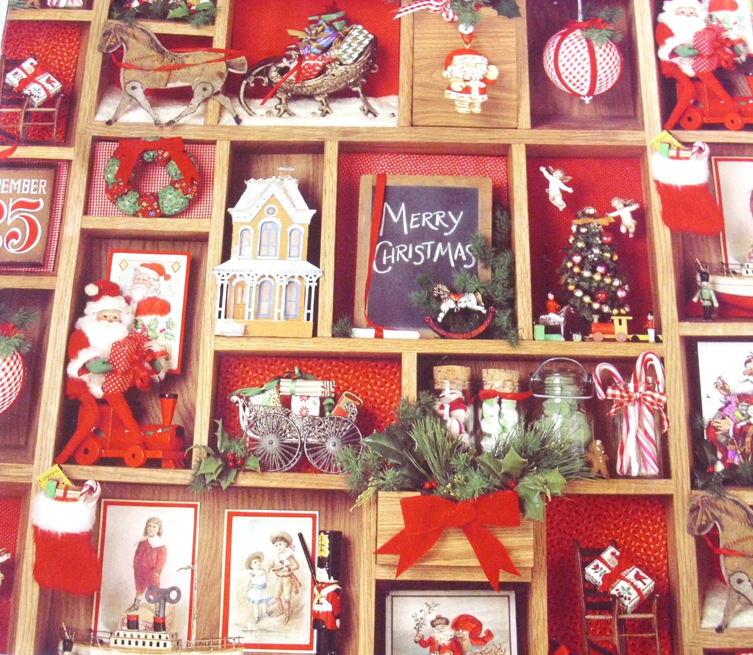 Vintage Merry Christmas Shadow Box Hallmark by 