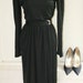 Slinky 70's - Black Nylon Cocktail Dress - Holiday Party - Joan Leslie by Kasper