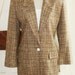 Classic Annie Hall - Anne Klein II - Boyfriend Jacket - Brown Plaid