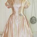 Rose Gold - 1950s Metallic Lame - Party Dress - Pin Up - Bombshell - Wedding - Mad Men