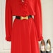 The Heat Is On - Circa 70s-80s - Polyester Ruffled Dress