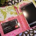Folded NOTE TAKER and Organizer Portfolio with Clear Vinyl ID Window