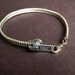 SALE - CUSTOM White Aluminum Zipper Bracelet