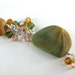 Key Lime Fire Agate and Czech Glass Key Chain Purse Pull
