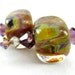 Artisan Boro Lampwork Cubes Sterling Silver Crystal Earrings - Feeling Groovy