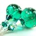 Green Glass Earrings, Emerald Green Lampwork Glass Bead Earrings, Green Earrings, Emerald Green Earrings - Emerald Isle