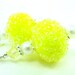 Yellow Glass Earrings, Lemon Yellow Sugar Lampwork Bead Earrings, Yellow Earrings, Lemon Earrings - Lemon Meringue