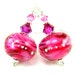 Hot Pink Glass Earrings, Lampwork Earrings, Beadwork Earrings, Fuchsia Earrings, Pink Earrings, Dangle Earrings - Hot Pink Lightening