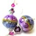 Lavender Purple Glass Bead Earrings, Floral Lampwork Earrings, Beadwork Earrings, Dangle Earrings, Purple Earrings - Pretty Purple Posies