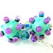Bumpy Lampwork Earrings, Aqua Blue Purple Pink Earrings, Unusual Jewelry, Funky Glass Earrings, Dangle Earrings, Funky Earrings - Silliness