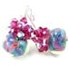 Colorful Glass Bead Earrings, Turquoise Blue Hot Pink Boro Lampwork Earrings, Rainbow Earrings, Turquoise Blue Earrings - Chasing Rainbows