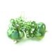 Green Earrings, Olive Green Glass Bead Earrings, Olive Green Blue Boro Lampwork Earrings, Olive Green Earrings, Fall Earrings - Dill Pickles