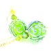 Spring Green Glass Earrings, Apple Green Gold Lampwork Earrings, Lime Green Glass Bead Earrings, Beadwork Dangle Earrings - Twist of Lime