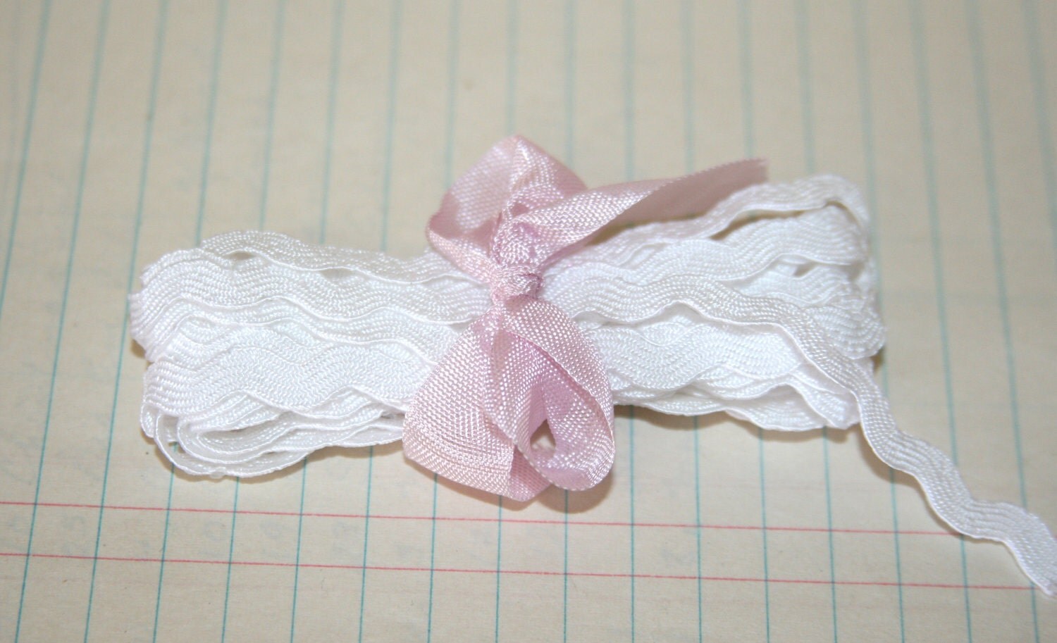 White Ric Rac ribbon 3 yards 3/8th inch wide