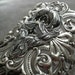 Extra Wide Silver Filigree Peacock Cuff Bracelet