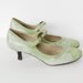 Green 80s/90s Kitten Heels 6M