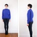 Blue Liz Claiborne Sweater 1980s - S/M AS IS