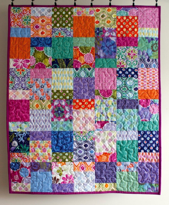 Items similar to baby girl quilt or wall hanging // black friday etsy ...