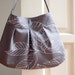 canvas shoulder bag // pleated purse // ipad bag // birthday gift // READY TO SHIP // grey leaves // the charlie bag