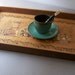 RESERVED....Vintage Folksy Wooden Tray