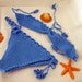 Baby girl crocheted light blue bikini