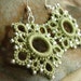 Five Star earrings in Olive Sage and Silver