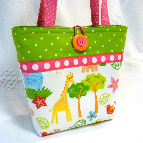 Kids Bag Zoo ANIMALS Childs Purse Little Girls Purse Mini Tote