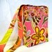 Small Messenger Bag Sanae OZ Fabric Pink Floral Purse Adjustable Strap Cross Body Lil Bella Handmade