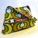 Amy Butler Fabric Hobo Bag Slouch Pleated Purse Tilly Bag Shoulder Bag Water Lotus Forest Nigella Olive Green Pink