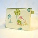 Pink Flamingo Zipper Pouch Cosmetic Bag Makeup Bag Gadget Bag Cell Phone Case Palm Trees Tropical