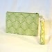 Womens Cosmetic Bag Wristlet Clutch Purse Zipper Pouch Key Ring Fob Joel Dewberry Orchid Petal Celery Green Cream Geometric