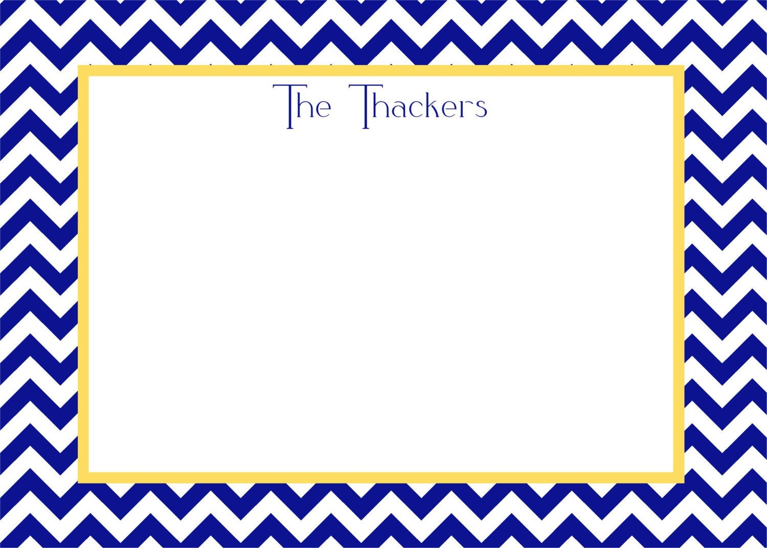 Navy Chevron Stationery Notecards Invitation Set