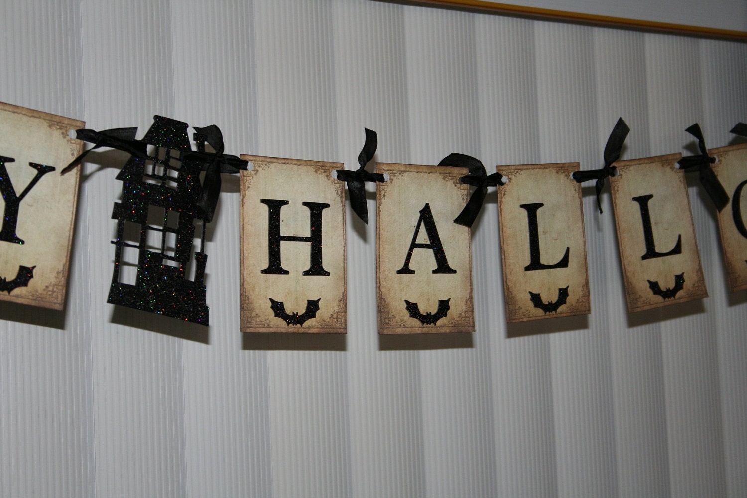 Happy Halloween Banner / Garland With Haunted House.