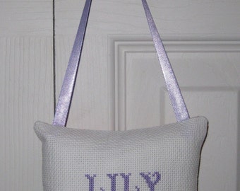 Lily Counted Cross Stitch Hanging Pillow