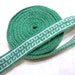Greek Key Tablet Woven Cotton Trim - Green, Light Blue