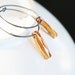 Golden Topaz Swarovski Crystal Columns Suspended on Handmade Oxidized Sterling Silver Hoops - Golden Night Hoop Earrings
