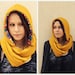 Mustard Yellow Scarf-Infinity Scarf-Cowl Scarf-Hooded Scarf-Fall Fashion