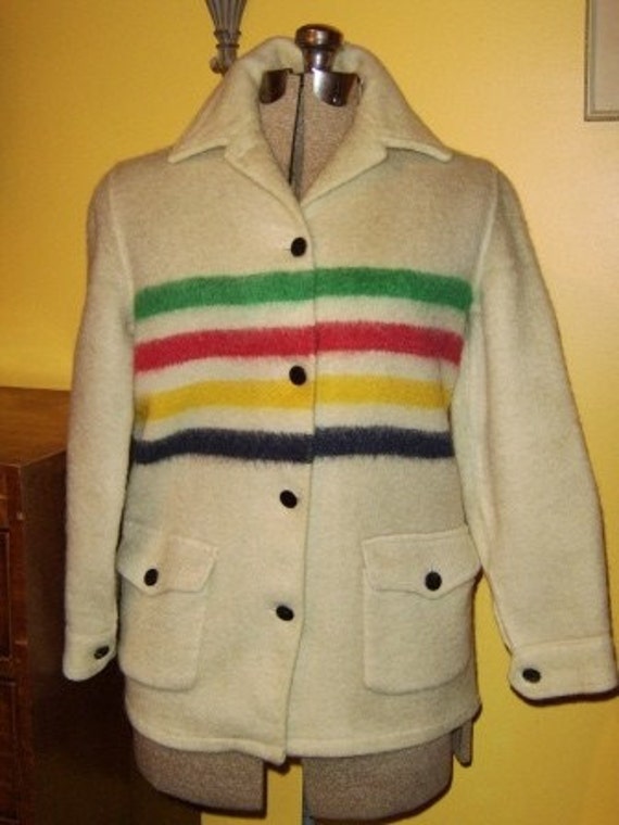 Vintage Hudson's Bay Co Striped Blanket Coat if You