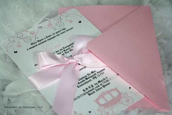 Fairytale Princess Carriage Birthday Invitation Il_570xn