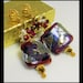 Ruby-Lampwork beads Earring set with fresh water Pearls, Ruby Gems and Vermeil Gold