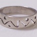 Vintage Sterling Silver Cutout Ring Band Size 7