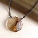 Reserved - Volcano Quartz Choker Necklace on Sparkly Chain - Aflame.